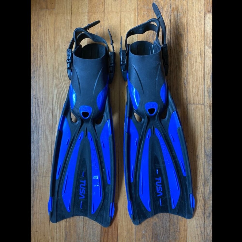 Scuba Diving Fins - Tusa Solla Open Heel Cobalt Blue Medium